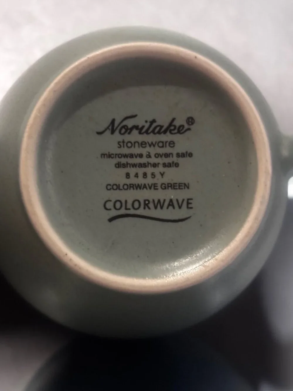 Noritake Colorwave 2 Blue 8484 & 2 Green 8485y Stoneware Mugs Set Of 4 VTG 04